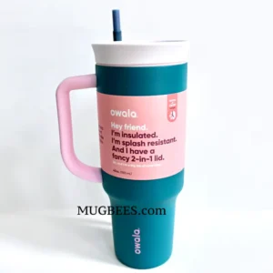 Owala Tickle Me Teal  Insulated Stainless Steel Tumbler 40 Fl Oz