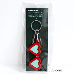 Starbucks 2025 Hearts Silicon Keychain Keyring