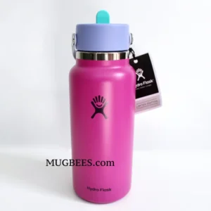 Hydro Flask Holiday Punch Wide Flex Straw Cap Stainless Steel Water Bottle