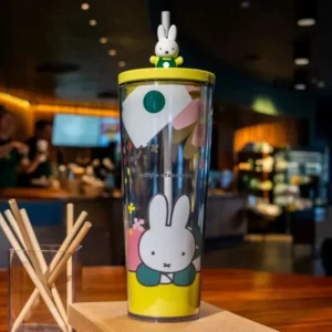 Starbucks Miffy 2026 Straw Topper Cold Cup Tumbler 24 Fl Oz